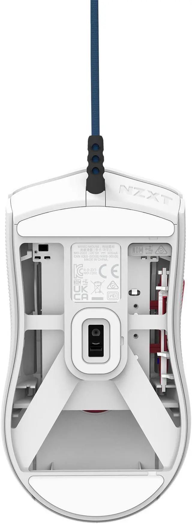 Alt view image 11 of 15 - NZXT Lift 2 Starfield ULTRA LIGHTWEIGHT Symmetrical Wired Gaming Mouse, 26,000 DPI, 58g, White