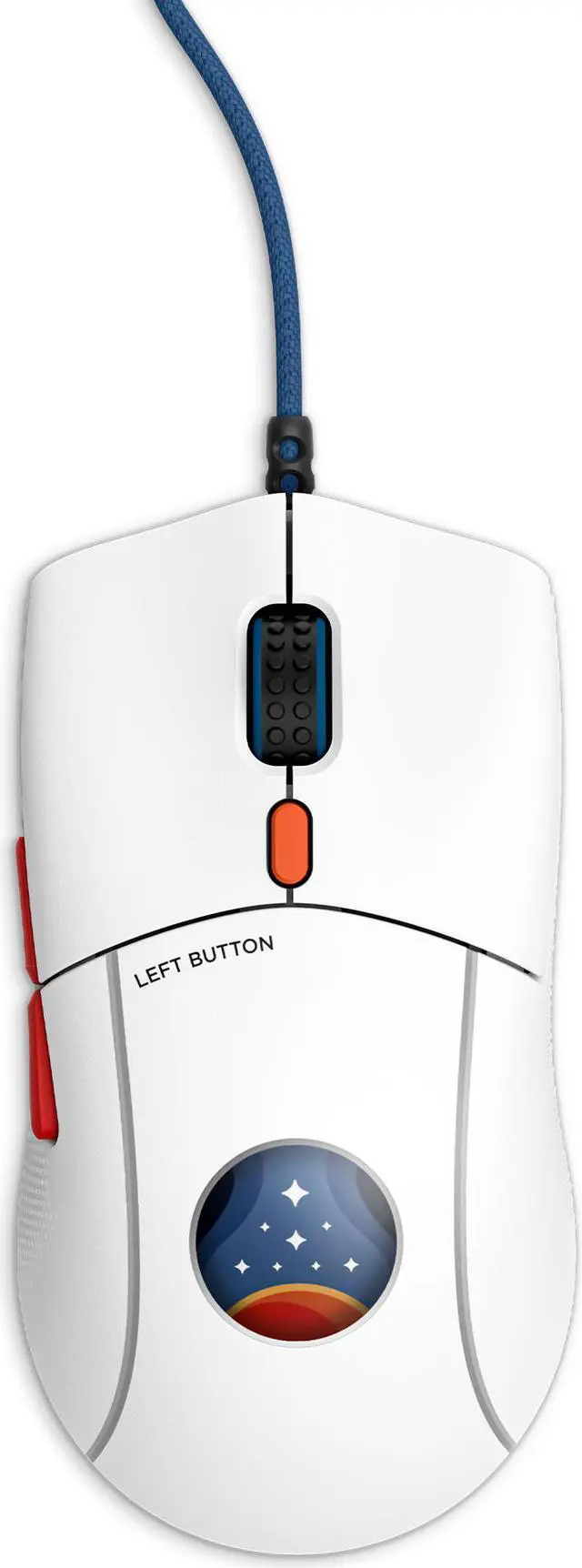 Main image of NZXT Lift 2 Starfield ULTRA LIGHTWEIGHT Symmetrical Wired Gaming Mouse, 26,000 DPI, 58g, White