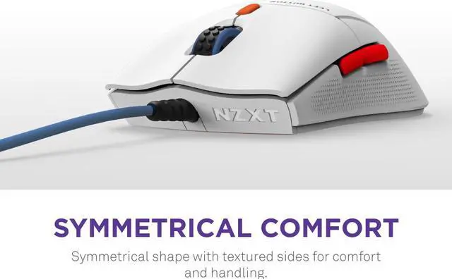 Alt view image 8 of 15 - NZXT Lift 2 Starfield ULTRA LIGHTWEIGHT Symmetrical Wired Gaming Mouse, 26,000 DPI, 58g, White