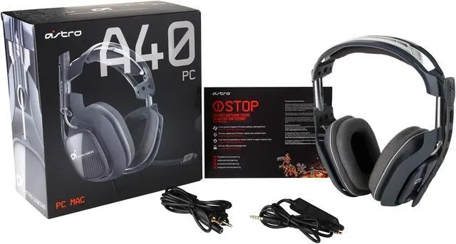 Alt view image 7 of 7 - Astro Gaming A40 Over Ear PC Gaming Headset - Dark Grey