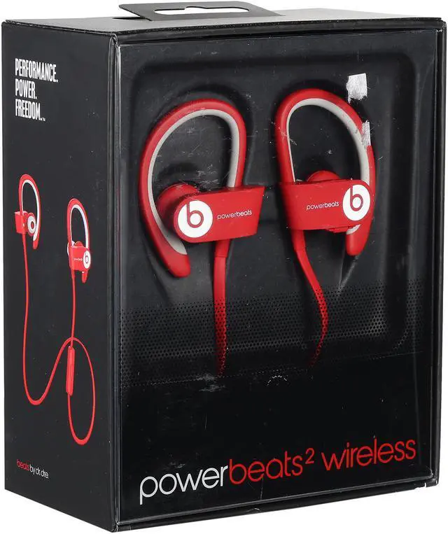 Alt view image 7 of 7 - Beats MHBF2AM/A Powerbeats2 Wireless Bluetooth Earphones - Red