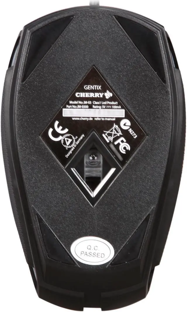 Alt view image 5 of 6 - Cherry Gentix Black 3 Buttons 1 x Wheel USB Wired Optical 1000 dpi Illuminated Mouse