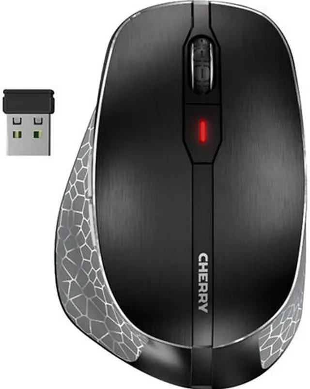 Main image of Cherry MW 8 ERGO JW-8500 Black/Grey 6 Buttons 1 x Wheel USB & Bluetooth Dual (RF / Bluetooth Wireless) Optical Mouse