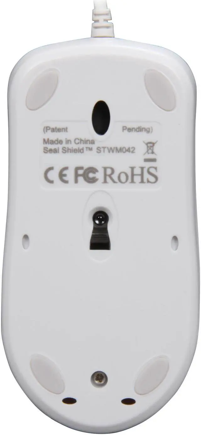 Alt view image 5 of 6 - SEAL SHIELD SILVER STORM Optical Mouse STWM042 White 2 Buttons 1 x Wheel USB Wired Optical Mouse