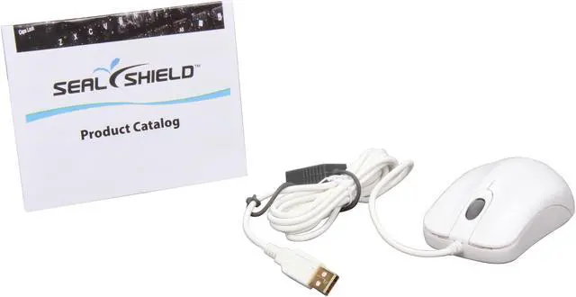 Alt view image 6 of 6 - SEAL SHIELD SILVER STORM Optical Mouse STWM042 White 2 Buttons 1 x Wheel USB Wired Optical Mouse