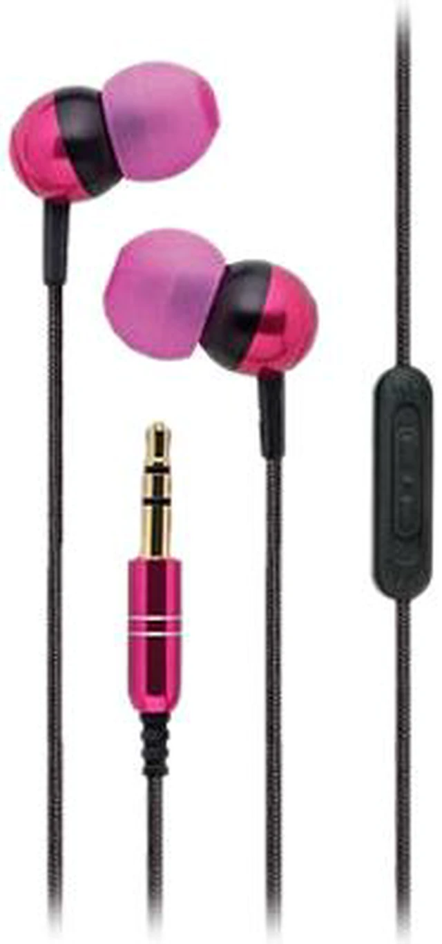 iHome Pink IB17P Earbud Noise Isolating Earphones With Volume Control ...