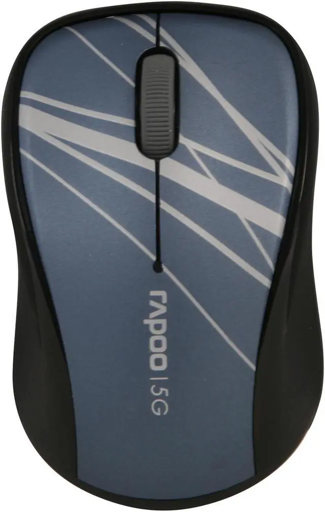 Alt view image 2 of 6 - Rapoo 3100P Blue 3 Buttons 1 x Wheel USB 5GHz Wireless Optical Mouse