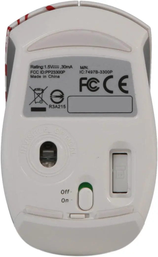 Alt view image 4 of 6 - Rapoo 3300P White 3 Buttons 1 x Wheel USB 5GHz Wireless Optical Mouse