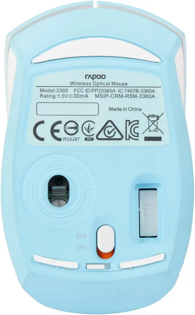 Alt view image 4 of 5 - Rapoo 3360 2.4G Mini Wireless Optical Mouse (10364)