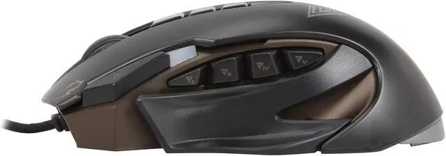 Alt view image 3 of 5 - GAMDIAS Zeus GMS1100 Laser Unique Side Grip Calibration MMO RPG Gaming Mouse, 9 Programmable Buttons, 8200 DPI for PC, Adjustable Weight System