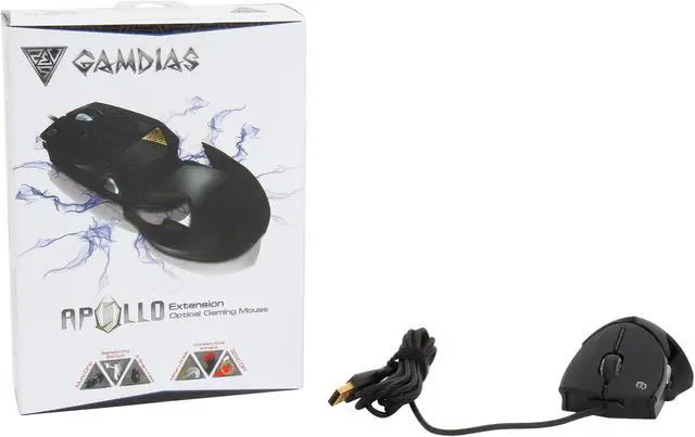 Alt view image 6 of 6 - GAMDIAS Apollo GMS5101 Extension Optical Gaming Mouse, 5 Programmable Buttons, 3200 DPI