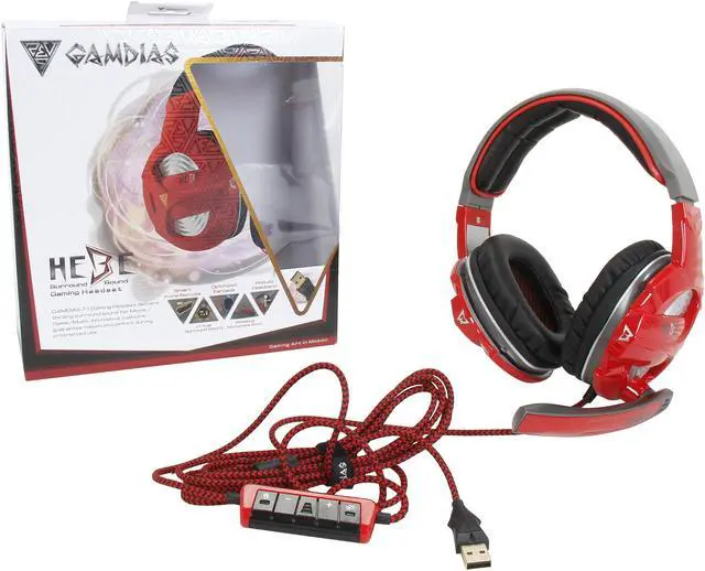 Alt view image 6 of 6 - GAMDIAS Hebe GHS2300 USB Virtual Surround Sound 7.1 Gaming Headset, Smart In-Line Remote, Rotating Microphone Boom