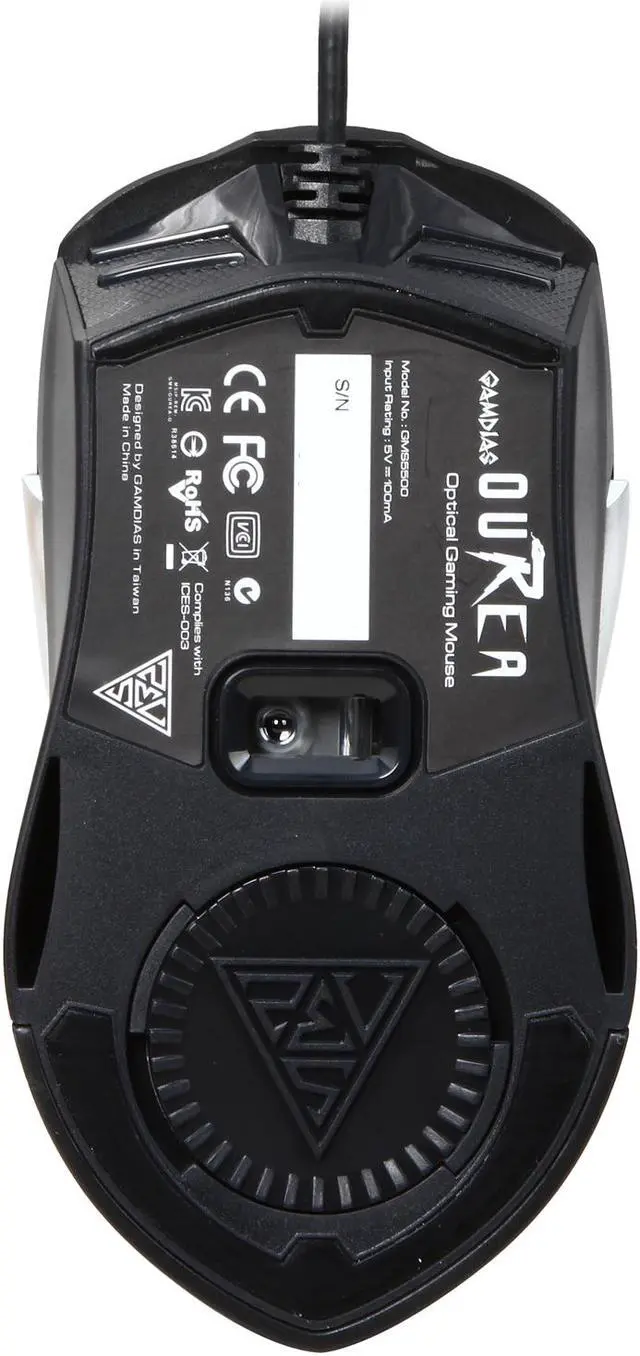 Alt view image 4 of 6 - GAMDIAS Ourea GMS5500 Optical FPS Gaming Mouse Weight System, 6 Buttons, 2500 DPI