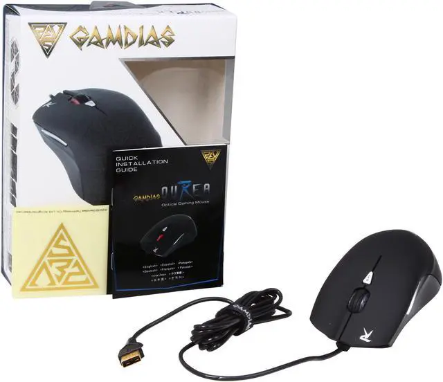 Alt view image 6 of 6 - GAMDIAS Ourea GMS5500 Optical FPS Gaming Mouse Weight System, 6 Buttons, 2500 DPI