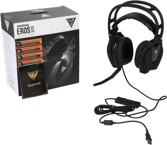 Alt view image 12 of 12 - GAMDIAS USB Connector Circumaural EROS ELITE EQ Surround Sound Gaming Headset