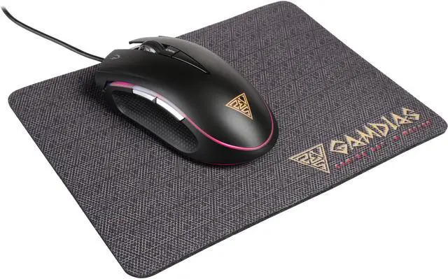 Main image of GAMDIAS Optical Gaming Mouse with 6 Smart Buttons, Double Level Multi-Color Lighting and Gaming Mouse Mat (GD-ZEUS E1)