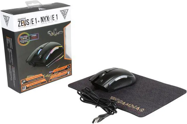 Alt view image 8 of 8 - GAMDIAS Optical Gaming Mouse with 6 Smart Buttons, Double Level Multi-Color Lighting and Gaming Mouse Mat (GD-ZEUS E1)