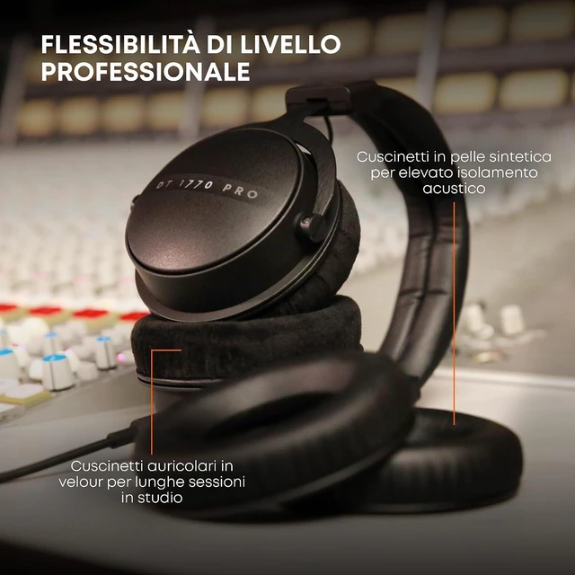 Alt view image 9 of 10 - Beyerdynamic DT 1770 Pro MKII Premium Tesla studio headphones for recording, monitoring and editing (closed-back) - Black