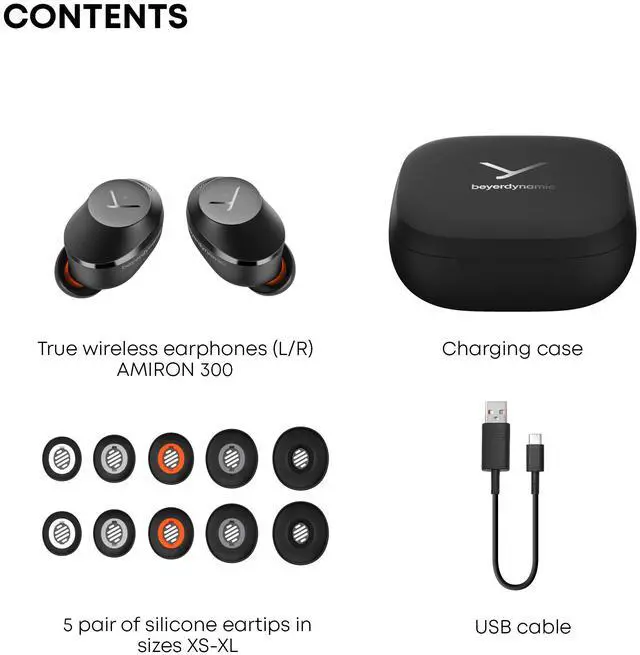 Alt view image 4 of 10 - Beyerdynamic Amiron 300 True Wireless Noise Cancelling Earbuds/Headphones, Multipoint Bluetooth 5.3 with Active Noise Cancellation, Up to 10 Hours of Battery Runtime, Black