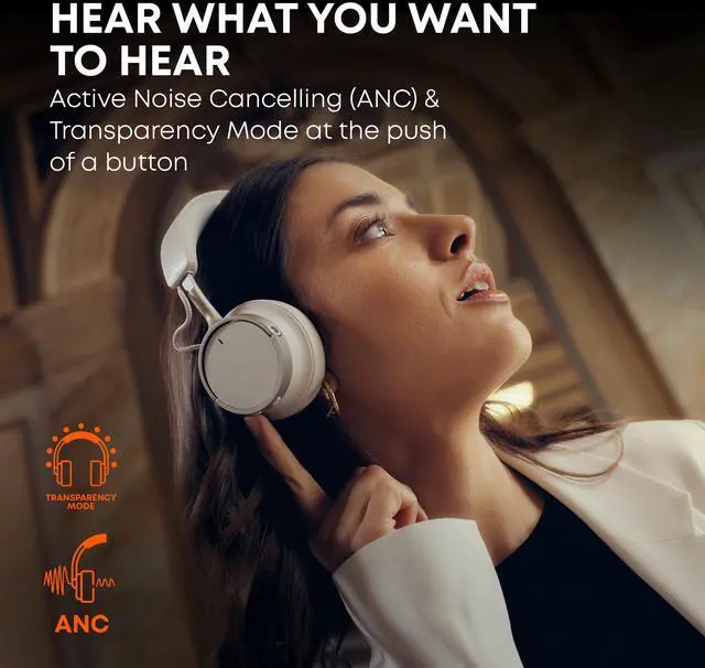Alt view image 7 of 9 - beyerdynamic Aventho 100 Wireless on-ear headphones with ANC - Brown