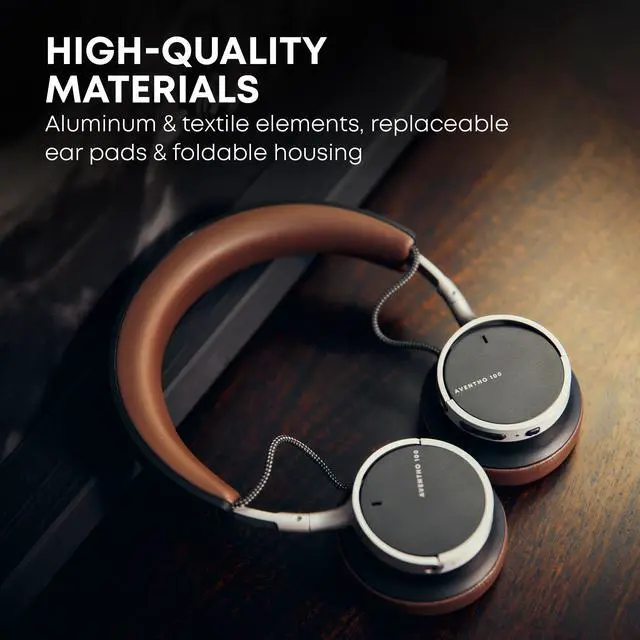 Alt view image 5 of 9 - beyerdynamic Aventho 100 Wireless on-ear headphones with ANC - Brown