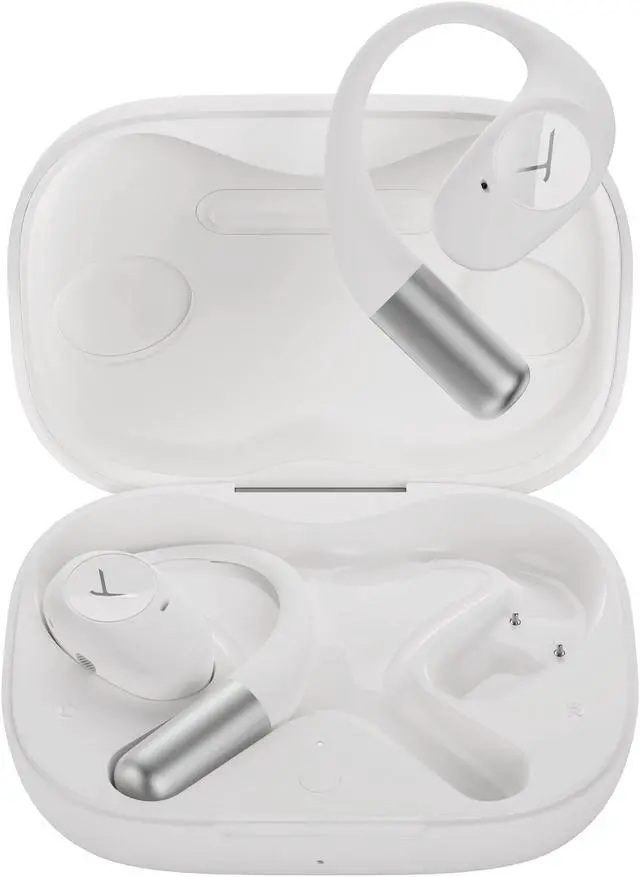 Main image of Beyerdynamic AMIRON 200 True Wireless Bluetooth Earbuds w/Ear Hooks. Running, Biking, Sport, Fitness Open Headphones with 36Hrs Playtime. IP54 Weather Resistant Earphones, Lightweight, Mic. (White)