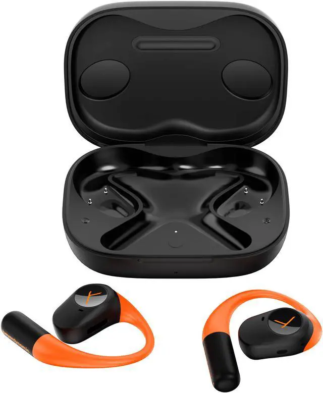 Alt view image 3 of 11 - Beyerdynamic AMIRON 200 True Wireless Bluetooth Earbuds w/Ear Hooks. Running, Biking, Sport, Fitness Open Headphones with 36Hrs Playtime. IP54 Weather Resistant Earphones, Lightweight, Mic. (Sport)
