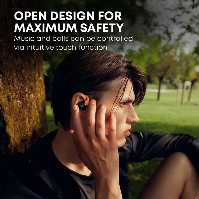 Alt view image 10 of 11 - Beyerdynamic AMIRON 200 True Wireless Bluetooth Earbuds w/Ear Hooks. Running, Biking, Sport, Fitness Open Headphones with 36Hrs Playtime. IP54 Weather Resistant Earphones, Lightweight, Mic. (Sport)