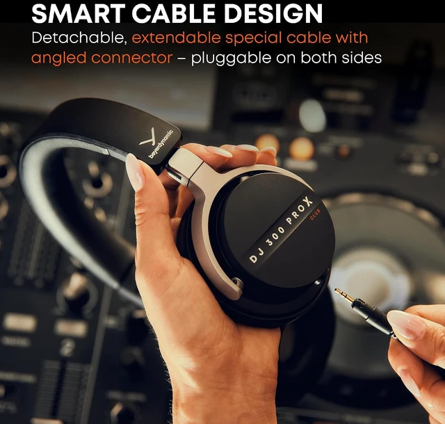 Alt view image 9 of 12 - beyerdynamic DJ 300 Pro X Club Professional DJ Headphones, 2-in-1 On & Over-Ear Cups, Black/Silver (1001971)
