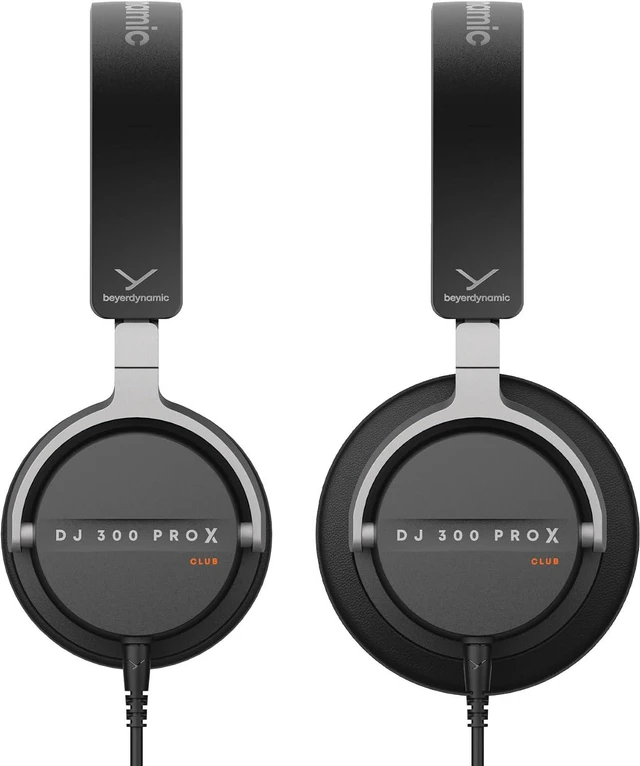 Alt view image 3 of 12 - beyerdynamic DJ 300 Pro X Club Professional DJ Headphones, 2-in-1 On & Over-Ear Cups, Black/Silver (1001971)