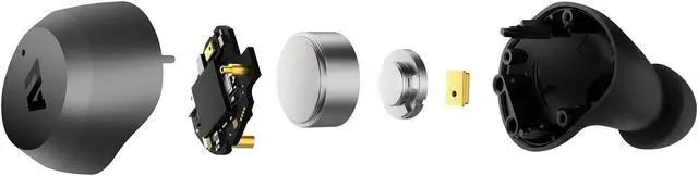 Alt view image 3 of 9 - Ausounds AUSHB101-Gray AU-Stream Hybrid True Wireless Hybrid Noise Cancelling Earbuds