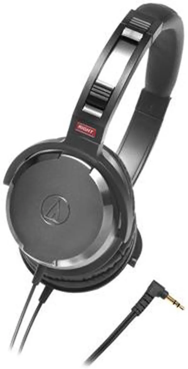 Alt view image 2 of 2 - Audio-Technica ATH-WS50BK 3.5mm Connector Circumaural Solid Bass Over-Ear Headphone