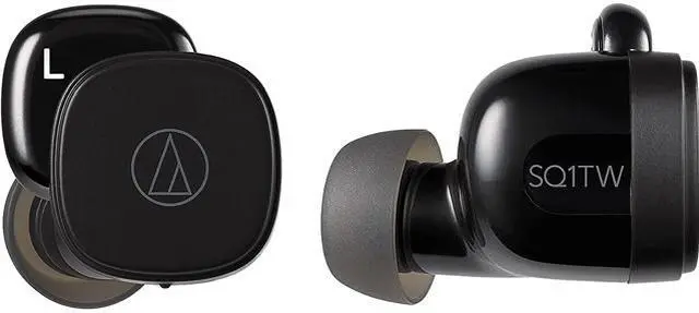 Main image of Audio-Technica Black ATH-SQ1TWBK True Wireless Earbuds