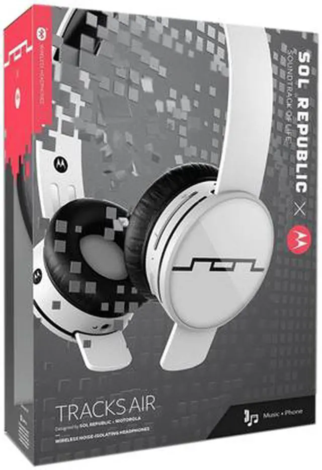 Alt view image 3 of 3 - Sol Republic Ice White 1430-02 Tracks Air Wireless On-Ear Headphones with A2 Sound Engine