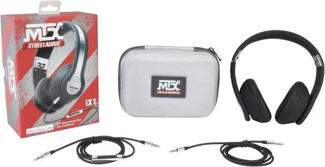 Alt view image 8 of 8 - MTX StreetAudio iX1 On-Ear Acoustic Monitor Headphones - Black