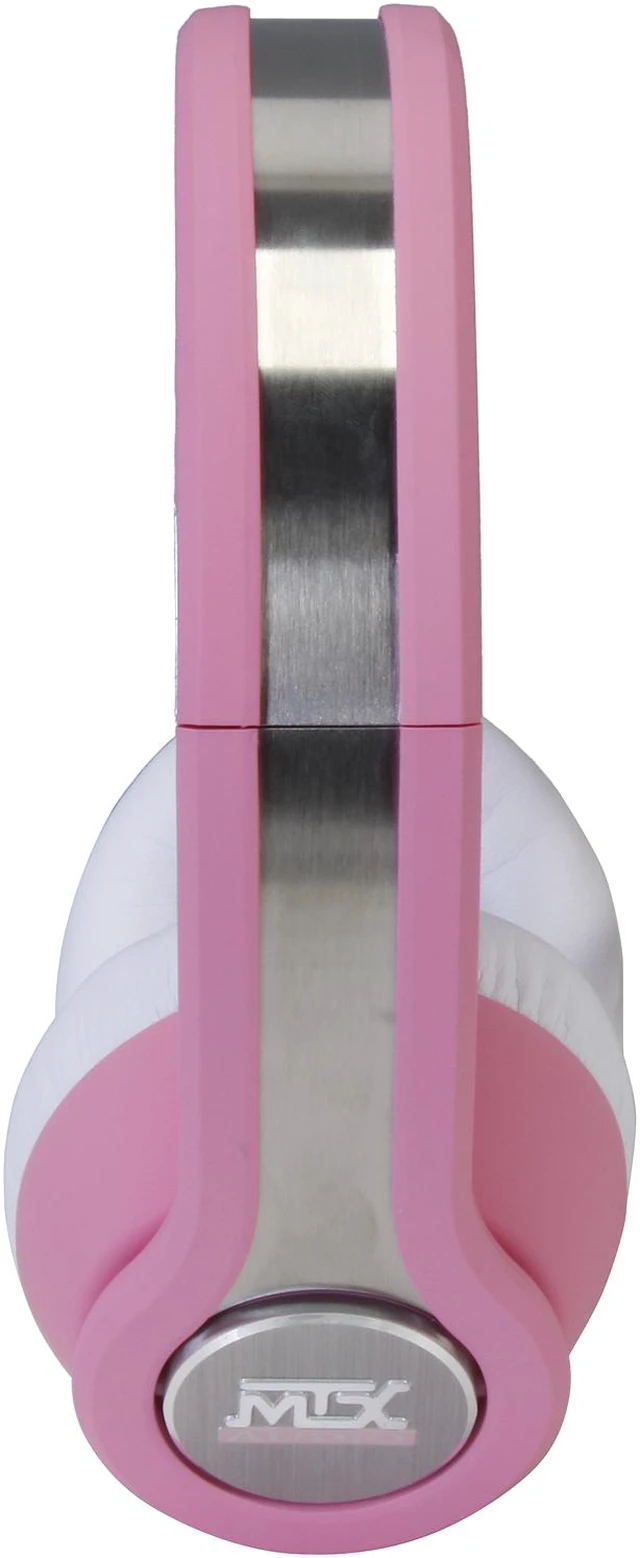 Alt view image 3 of 7 - MTX StreetAudio iX1 On-Ear Acoustic Monitor Headphones - Pink