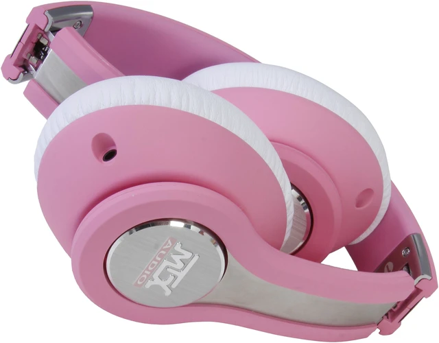 Alt view image 6 of 7 - MTX StreetAudio iX1 On-Ear Acoustic Monitor Headphones - Pink