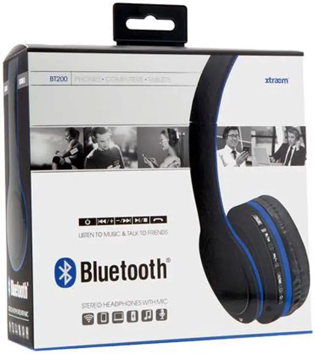 Alt view image 2 of 2 - Sentry Blue BT200 Bluetooth Stereo Headphones with Mic