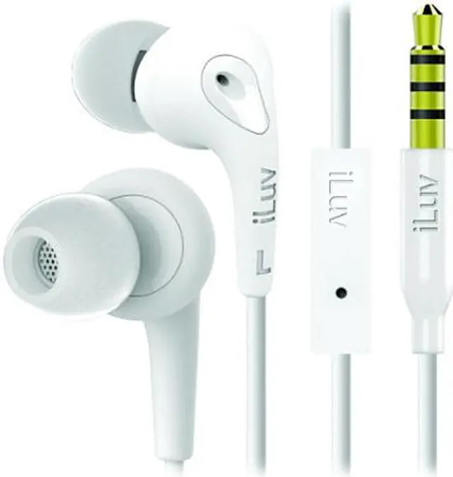 Main image of iLuv White BBGUM3INWH 3.5mm Connector Bubble Gum 3 In Earbuds With Microphone