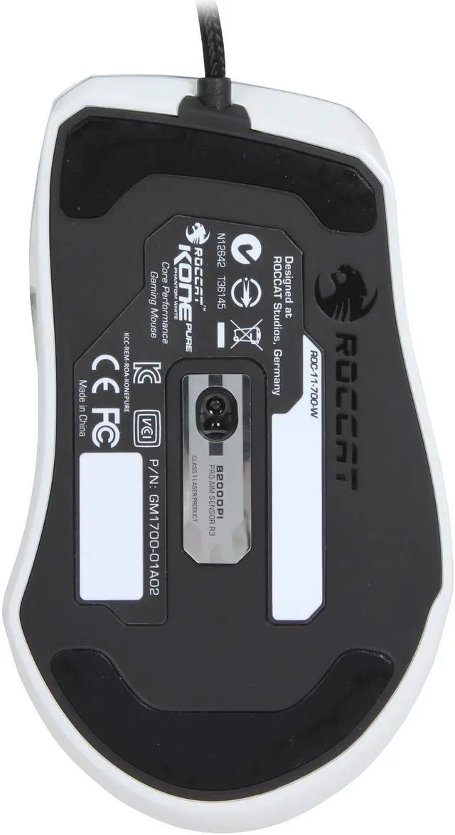 Alt view image 4 of 5 - ROCCAT Kone Pure Color ROC-11-700-W White 7 Buttons USB Wired Laser Gaming Mouse