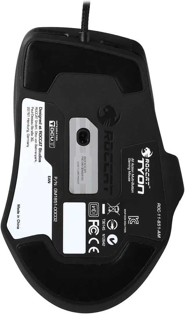 Alt view image 7 of 7 - ROCCAT Tyon All Action Multi-Button USB Gaming Mouse - White