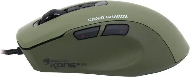 Alt view image 3 of 5 - ROCCAT Kone Pure Military ROC-11-711 7 Buttons 1 x Wheel USB Wired Optical Core Performance Gaming Mouse - Camo Charge