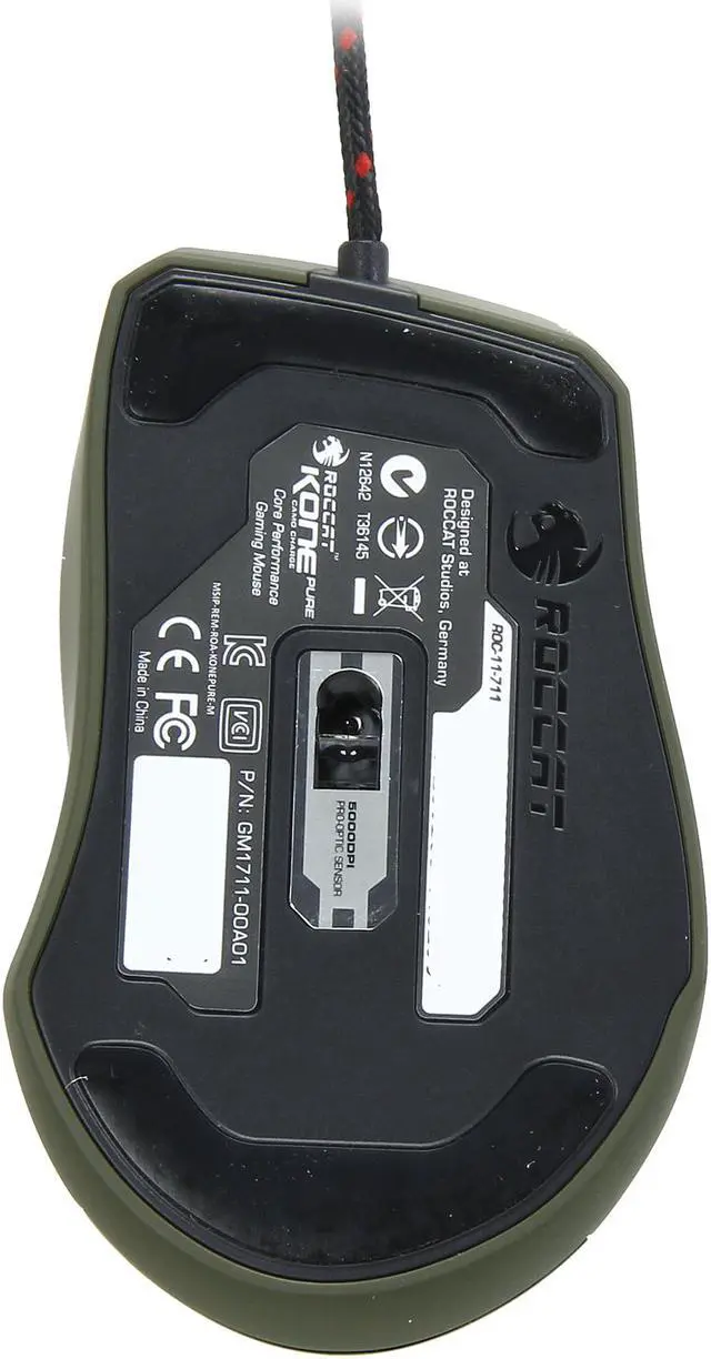 Alt view image 4 of 5 - ROCCAT Kone Pure Military ROC-11-711 7 Buttons 1 x Wheel USB Wired Optical Core Performance Gaming Mouse - Camo Charge