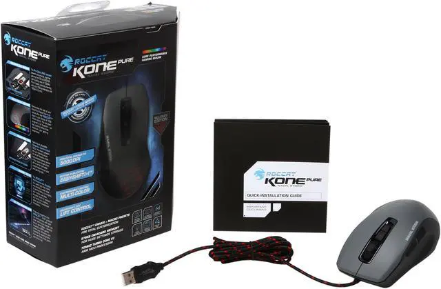 Alt view image 5 of 5 - ROCCAT Kone Pure Military ROC-11-712 Naval Storm 7 Buttons 1 x Wheel USB Wired Optical Core Performance Gaming Mouse