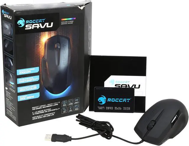 Alt view image 5 of 5 - ROCCAT Savu ROC-11-600 Black 1 x Wheel USB Wired Optical Gaming Mouse