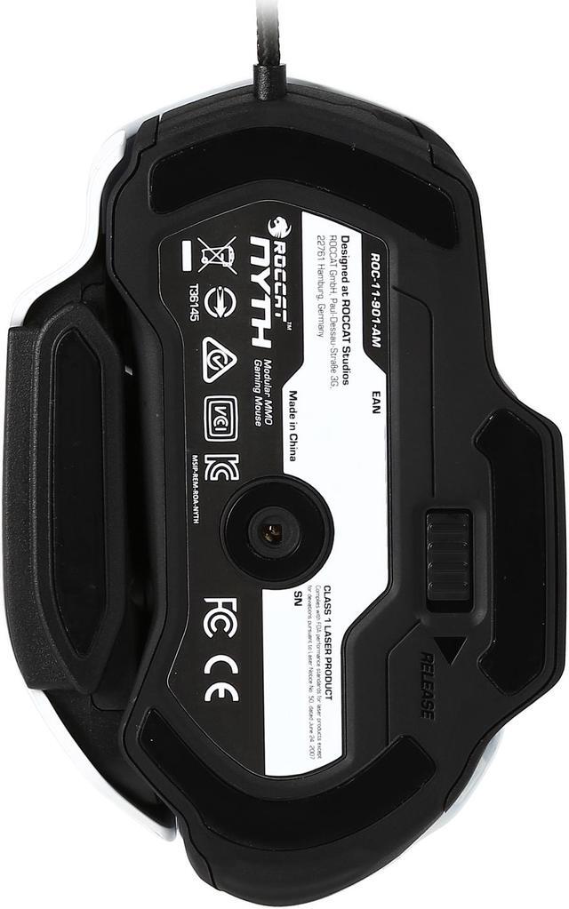 Alt view image 5 of 7 - ROCCAT Nyth Modular MMO Gaming Mouse - White