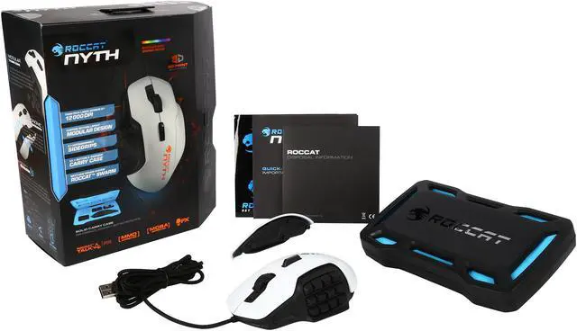 Alt view image 8 of 7 - ROCCAT Nyth Modular MMO Gaming Mouse - White