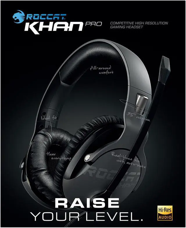 Alt view image 6 of 6 - ROCCAT Khan Pro Circumaural Headset - Pro Grey
