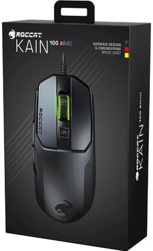 ROCCAT Kain 100 Mouse Wired RGB Titan-Click Gaming Black Optical AIMO ROC-11-610-BK