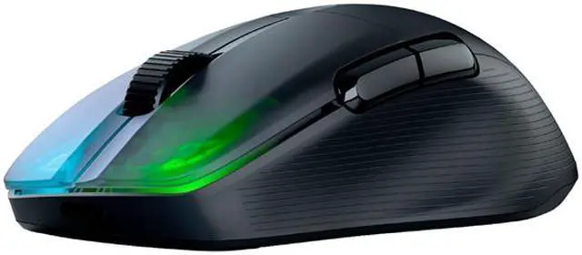 Alt view image 2 of 5 - ROCCAT Kone Pro Air Gaming PC Wireless Mouse, Bluetooth Ergonomic Performance Computer Mouse with 19K DPI Optical Sensor, AIMO RGB Lighting & Aluminum Scroll Wheel, 100+ Hour Battery Life, Black